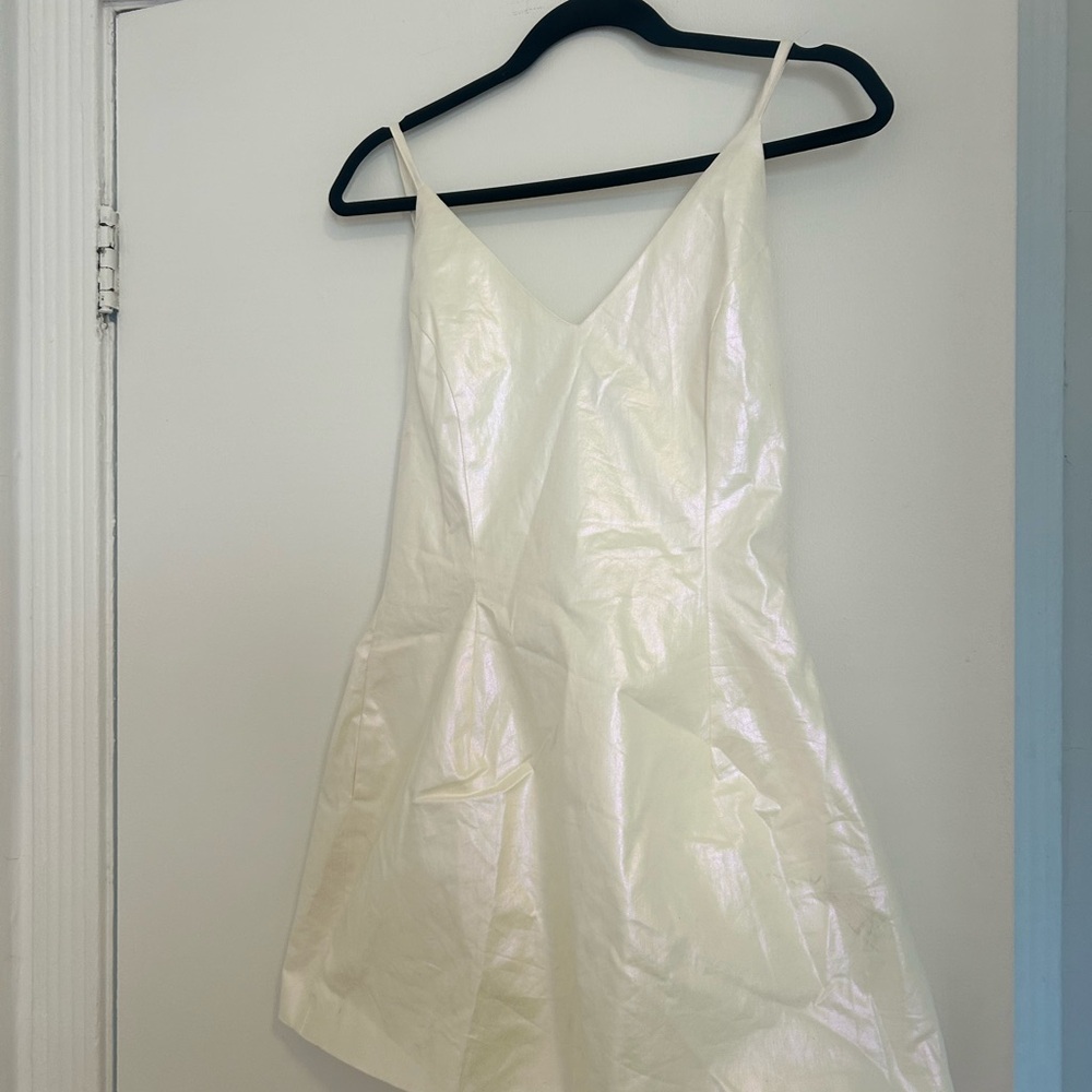 AKIRA Iridescent Cream Dress